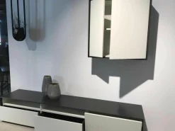 Wohnwand Scopia Holz Lackiert Weiß Grau