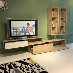 Wohnwand Sigma Astig Weiß RAL 9010 Satinato Pigment Öl