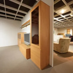 Wohnwand Tessin Buche Massiv Inklusive Beleuchtung Mit Funkfernbedienung