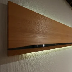 Wohnwand Tessin Buche Massiv Inklusive Beleuchtung Mit Funkfernbedienung