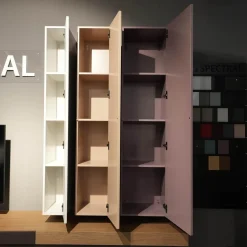 Wohnwand Twenty Lack Seidenmatt Violett Beige Creme Mit Soundsystem XTA1