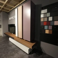 Wohnwand Twenty Lack Seidenmatt Violett Beige Creme Mit Soundsystem XTA1