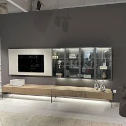 Wohnwand Untergestell Furniert Rovere Avana Gestellfuß Antracite Lackiert