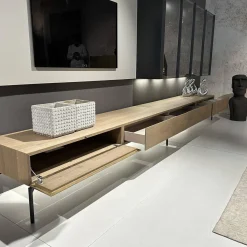 Wohnwand Untergestell Furniert Rovere Avana Gestellfuß Antracite Lackiert