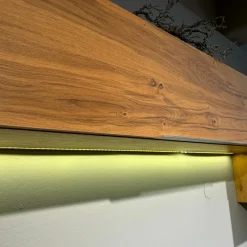 Wohnwand V-Alpin AV155 Korpus Eiche Altholz Front Colorglas Anthrazit