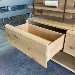 Wohnwand V-Cube Living Wildeiche Rustico mit Beleuchtung