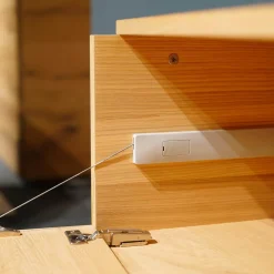 Wohnwand Vcuben Wildeiche Rustiko Mit LED-Beleuchtung