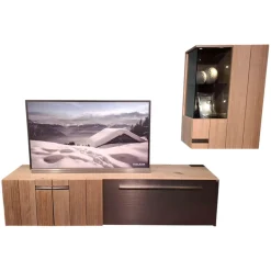 Wohnwand Vgalvino Alteiche Rustico Schwemmgrau Lackiert Massiv