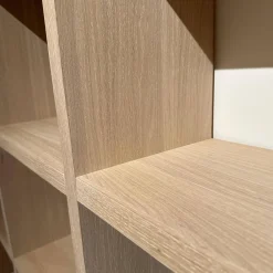 Wohnwand Vision Eiche Weiß Geölt Tv-Board Weiß Lackiert Füße Metall Ohne Bild