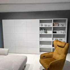 Wohnwand Vita Lack Grauweiß Matt Und Hochglanz Mit Schiebetüren Ohne Deko