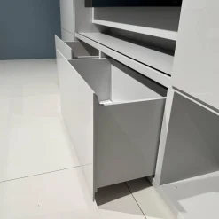 Wohnwand Vita Lack Grauweiß Matt Und Hochglanz Mit Schiebetüren Ohne Deko