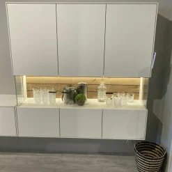 Wohnwand Werne Lack Weiß Gebürstete Rückwand Balkeneiche