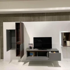 Wohnwand WK 430 Majestro Lack Matt Dust Und Burgund Glass Matt Dust Und Burgund