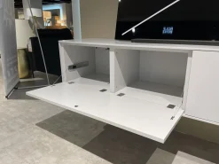 Wohnwand WK 418 Zola Glattlack Steingrau 407 Inklusive Beleuchtung Ohne TV