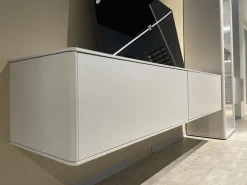 Wohnwand WK 418 Zola Glattlack Steingrau 407 Inklusive Beleuchtung Ohne TV