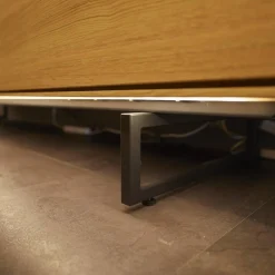 Wohnwand WM 1880 Wildeiche Massiv Soft Gebürstet Mit LED-Beleuchtung