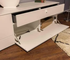 Wohnwand X1 Kombi X150-3736L Lack Schiefergrau Matt