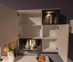 Wohnwand X1 Kombi X150-3736L Lack Schiefergrau Matt