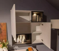 Wohnwand X1 Kombi X150-3736L Lack Schiefergrau Matt